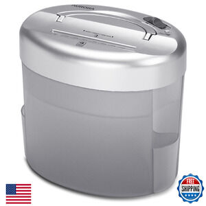Aurora Desktop-Style Cross-Cut Paper Shredder, 4-Sheet Crosscut Desktop